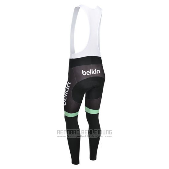 2013 Fahrradbekleidung Belkin Shwarz und Grun Trikot Langarm und Tragerhose - zum Schließen ins Bild klicken